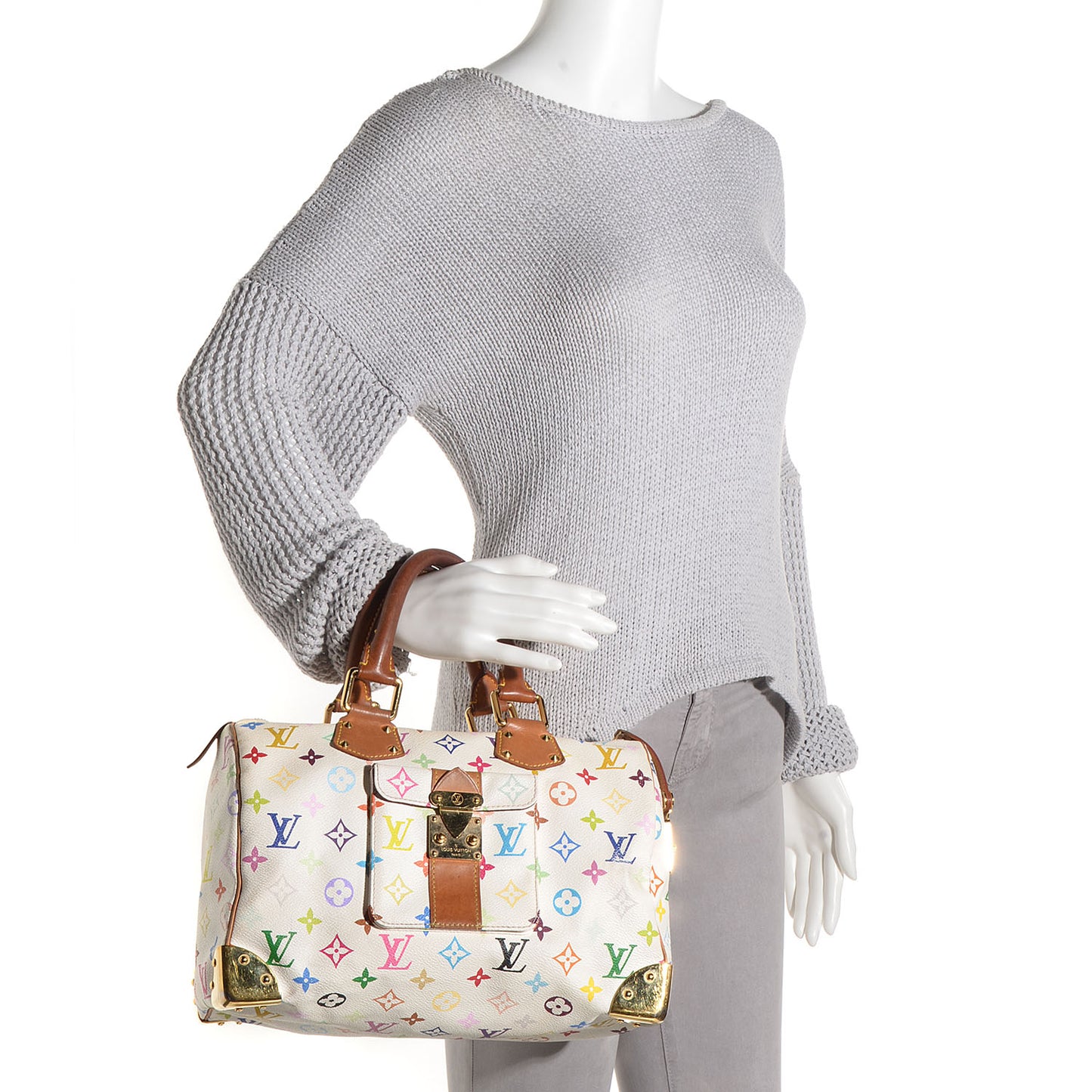Monogram Multicolor Speedy 30 White