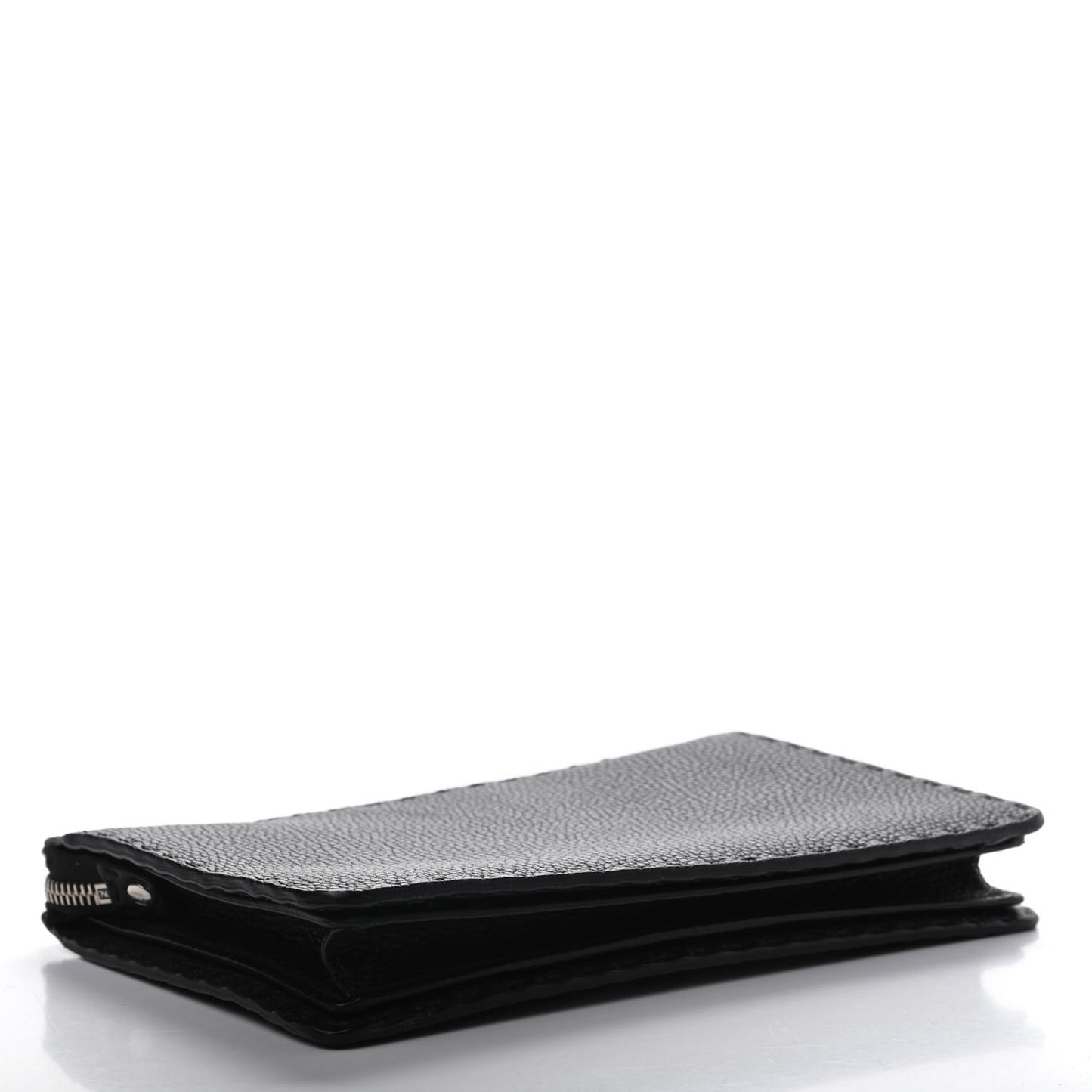 Cuoio Romano Selleria Monster Eyes Slim Clutch Black