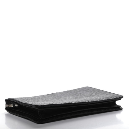 Fendi Cuoio Romano Selleria Monster Eyes Slim Clutch Black 3 of 7