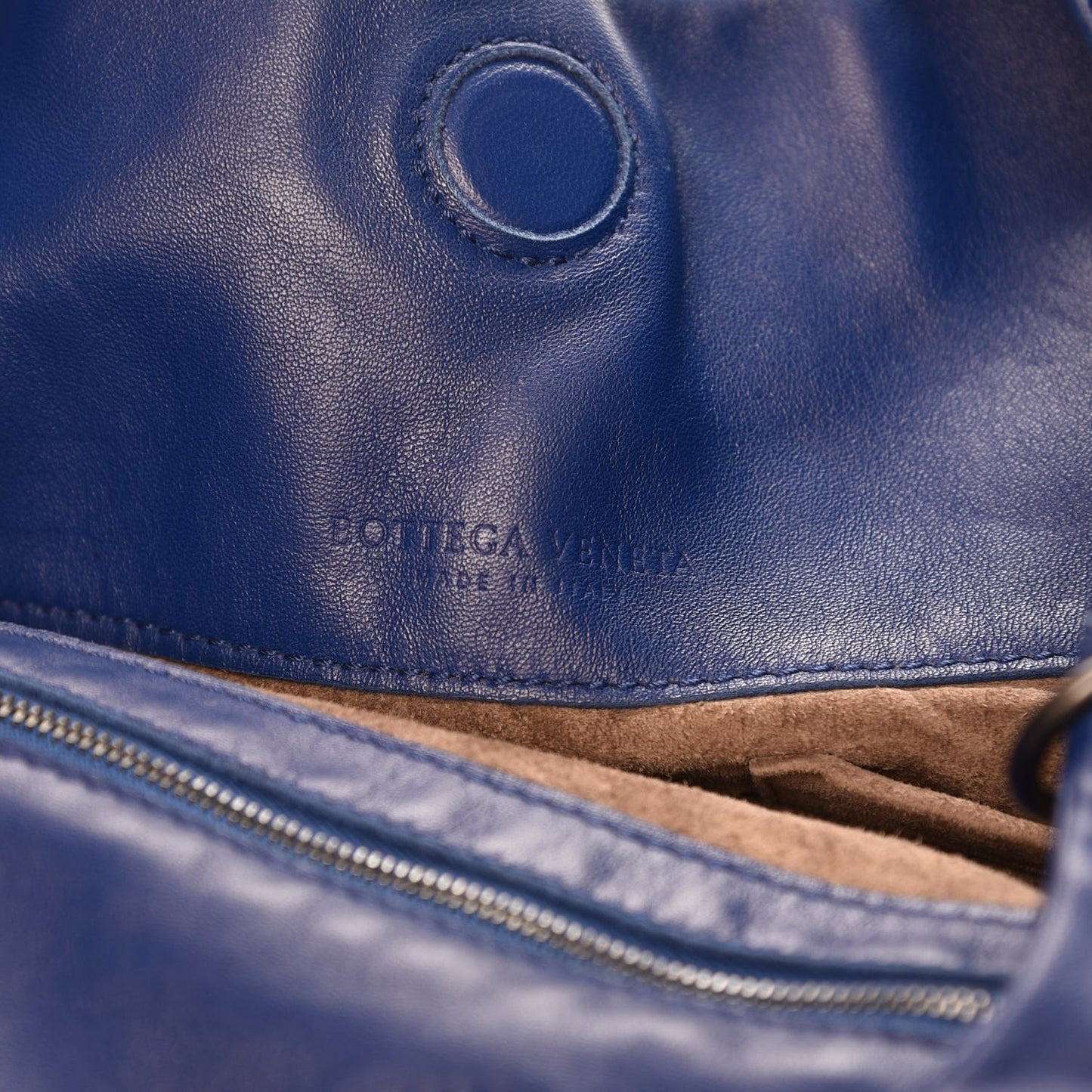 Nappa Intrecciato Medium Campana Hobo Atlantic Blue