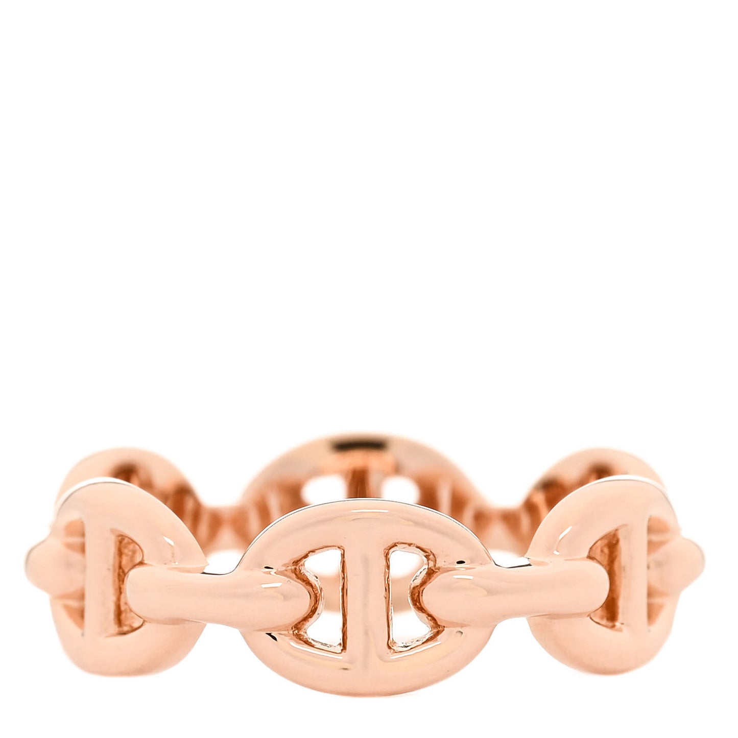 18K Rose Gold PM Chaine d'Ancre Enchainee Ring 49 4.75