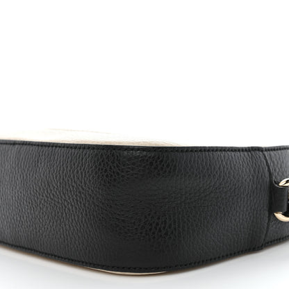 Gucci Dollar Calfskin Bi-Color Small Soho Disco Bag Mystic White Black 8 of 8