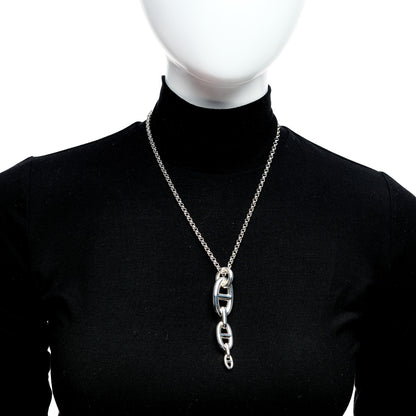 Hermes Sterling Silver GM Chaine D'Ancre Echainee Pendant Necklace 2 of 6