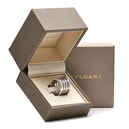Bulgari 18K White Gold B.Zero1 Four-Band Ring 49 5 7 of 7