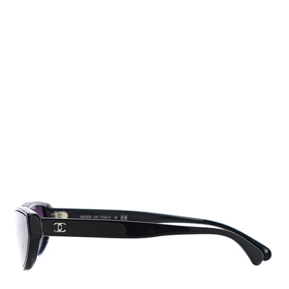 Chanel Acetate Oval Sunglasses 5415 Black 3 of 8