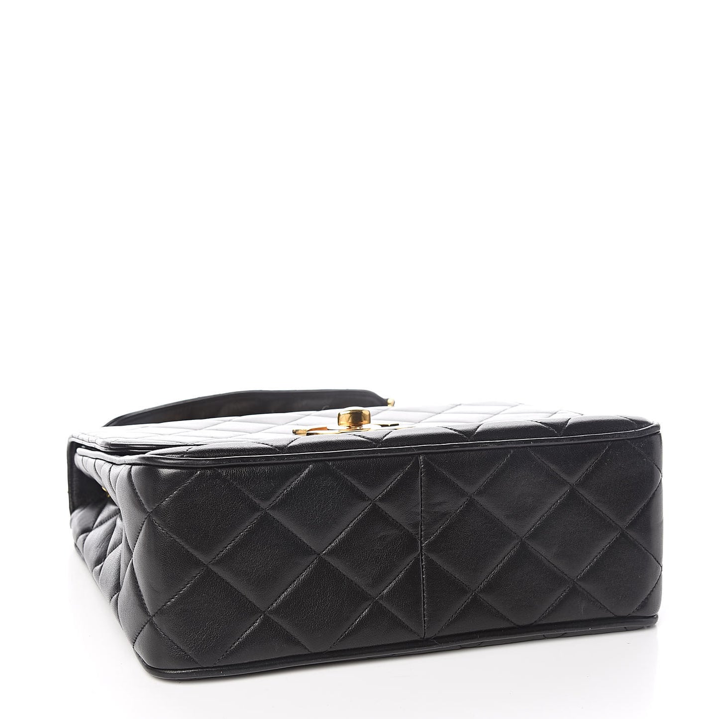 Lambskin Quilted Medium Single Flap Black