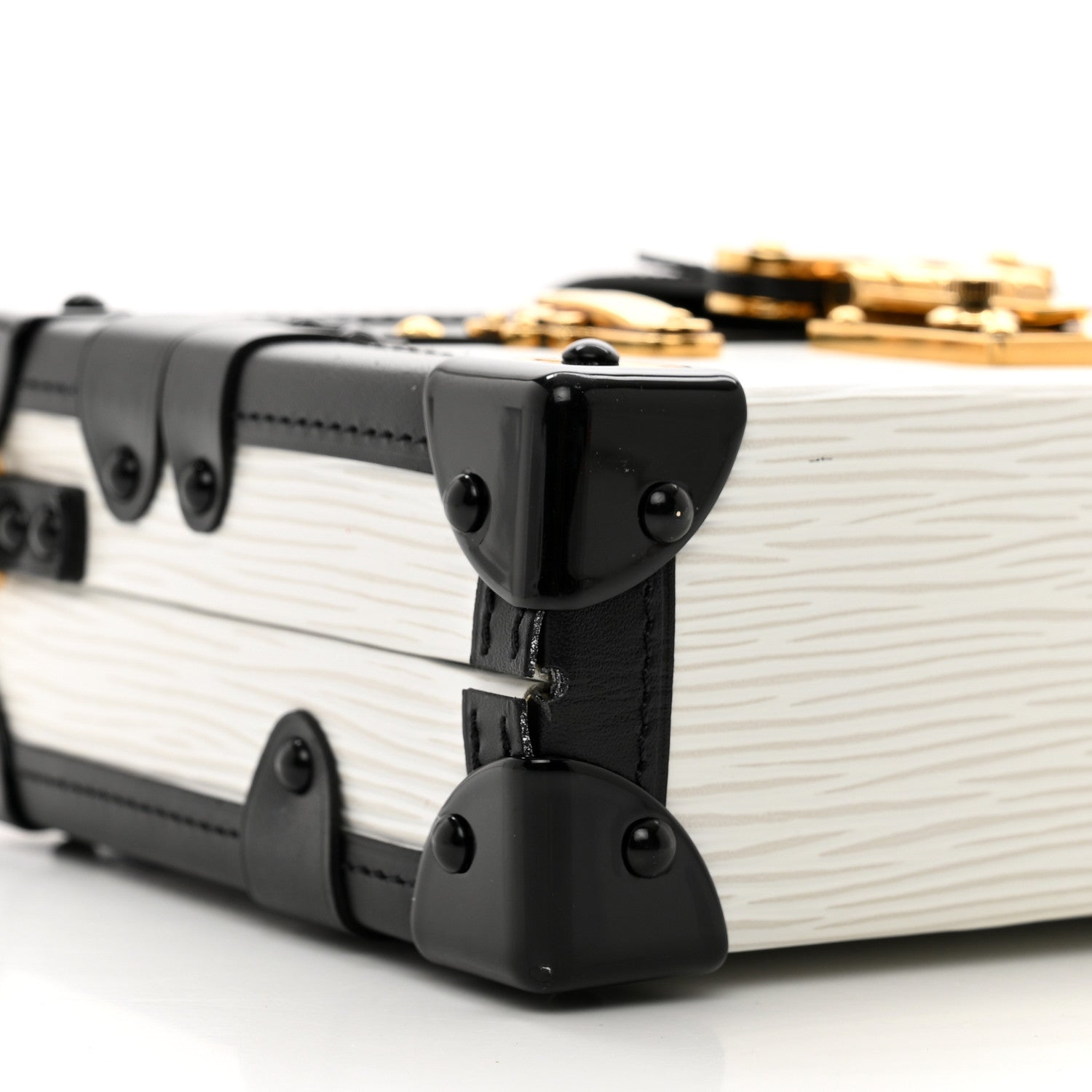 Louis Vuitton Epi Petite Malle White Black 8 of 9