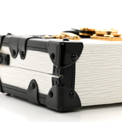 Louis Vuitton Epi Petite Malle White Black 8 of 9