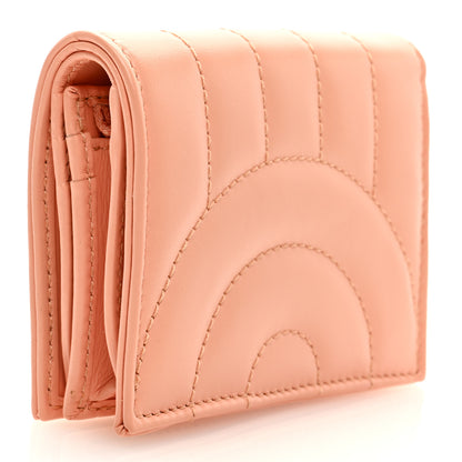 Gucci Calfskin Vertical Ring Matelasse GG Marmont Card Case Wallet Peachy Chic 3 of 6