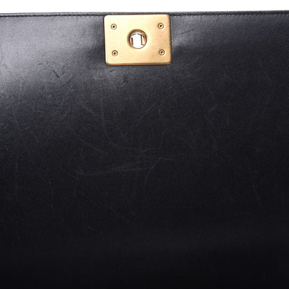 Chanel Metallic Calfskin Quilted Large Boy Flap Black 11 of 13