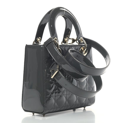 Christian Dior Patent Cannage Small Lady Dior Grey 2 of 4