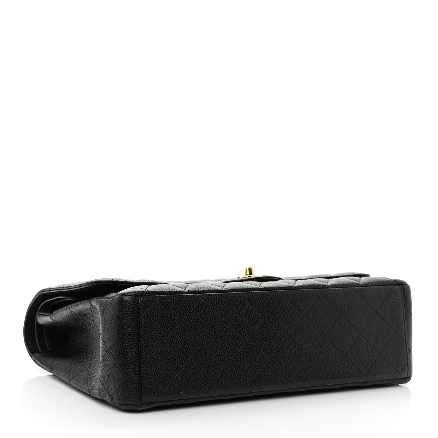Caviar Quilted Maxi Double Flap Black