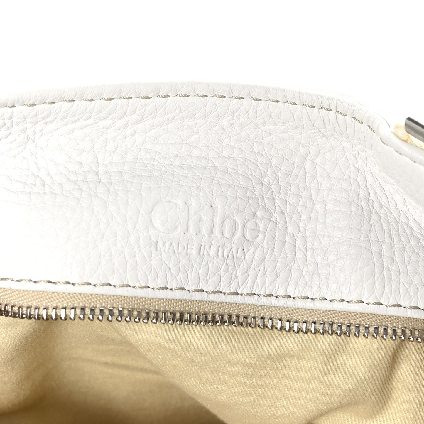 Calfskin Medium Paddington Satchel White
