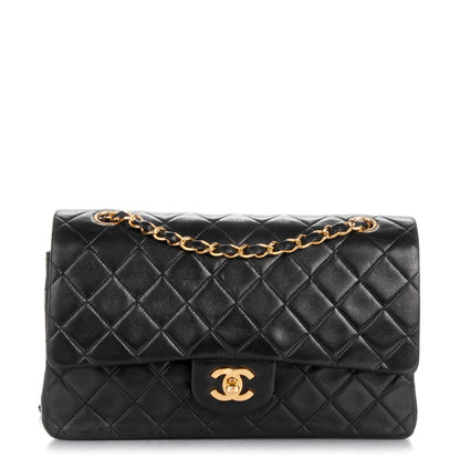 Chanel Lambskin Quilted Medium Double Flap Black 1 of 9