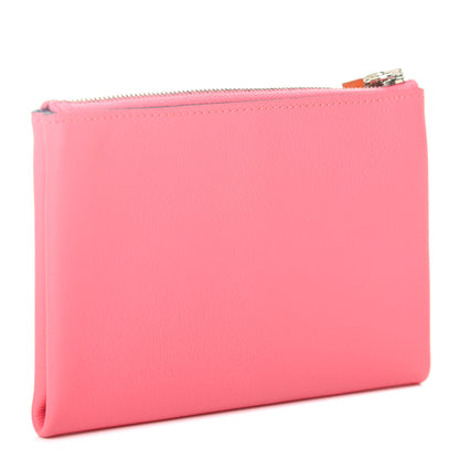 Hermes Evercolor Small Atout Pouch Rose Azalee Vert Cypress 2 of 4