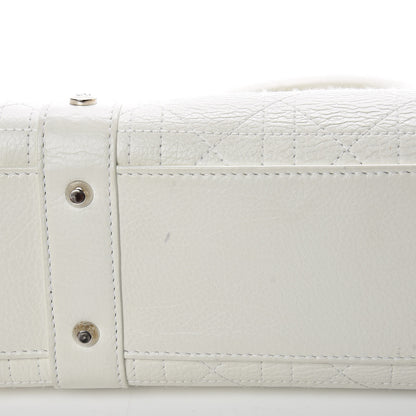 Christian Dior Calfskin Cannage Stitched Small Lady East West Lady Dior White 12 of 26
