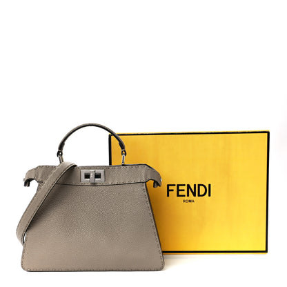 Fendi Cuoio Romano Selleria Chamois Small Peekaboo I SEE U Satchel Corda Camelia Cipria 11 of 11