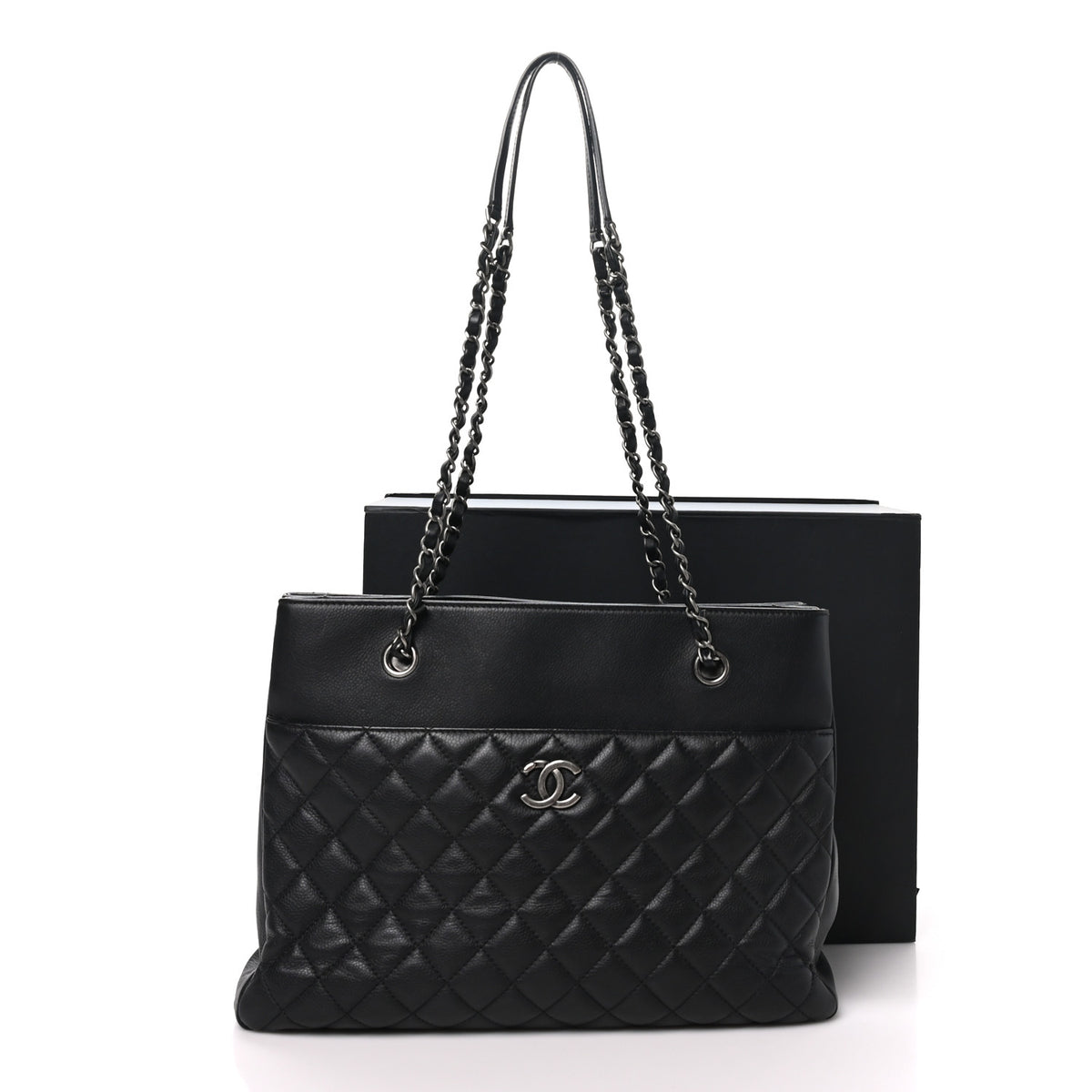 Chanel Caviar Quilted Urban Companion Shopping Tote Black 10 of 10