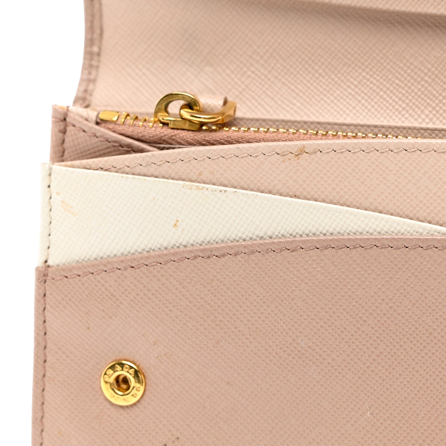 Saffiano Metal Continental Flap Wallet Cammeo