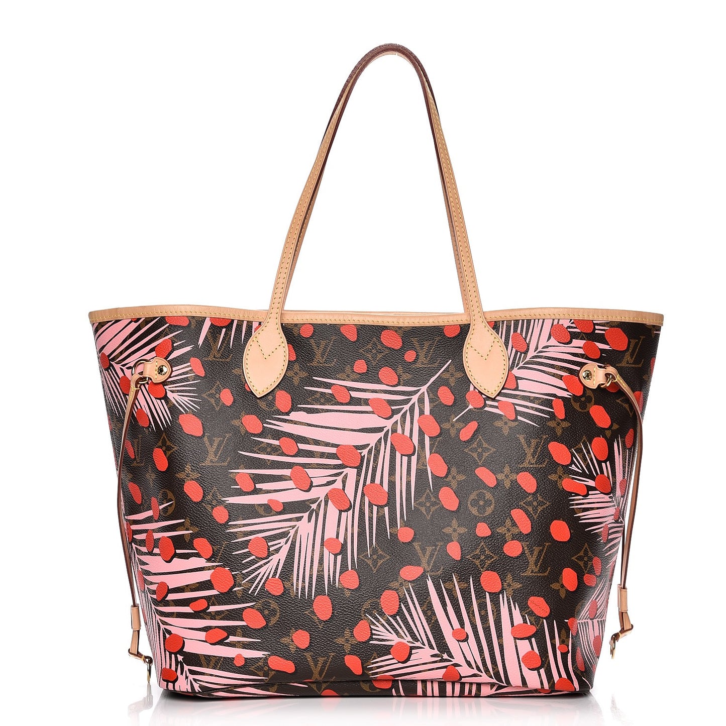 Monogram Jungle Dots Neo Neverfull MM Sugar Pink Poppy