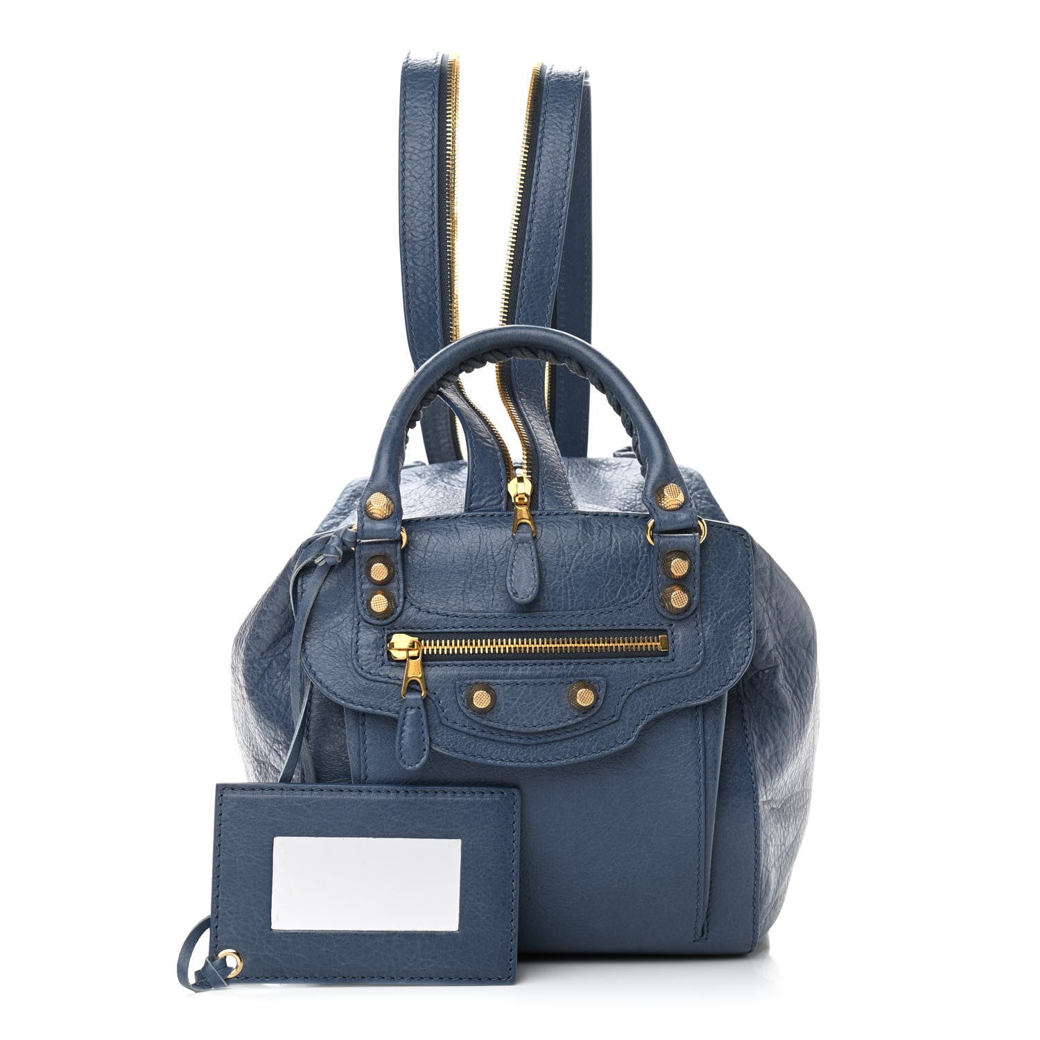 Balenciaga Agneau Giant 12 Gold Hardware Traveler Convertible Backpack Bleu Persan 1 of 11