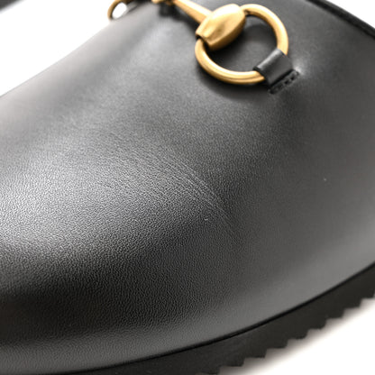 Gucci Jakarta Calfskin Womens Horsebit Slippers 40 Black 10 of 11