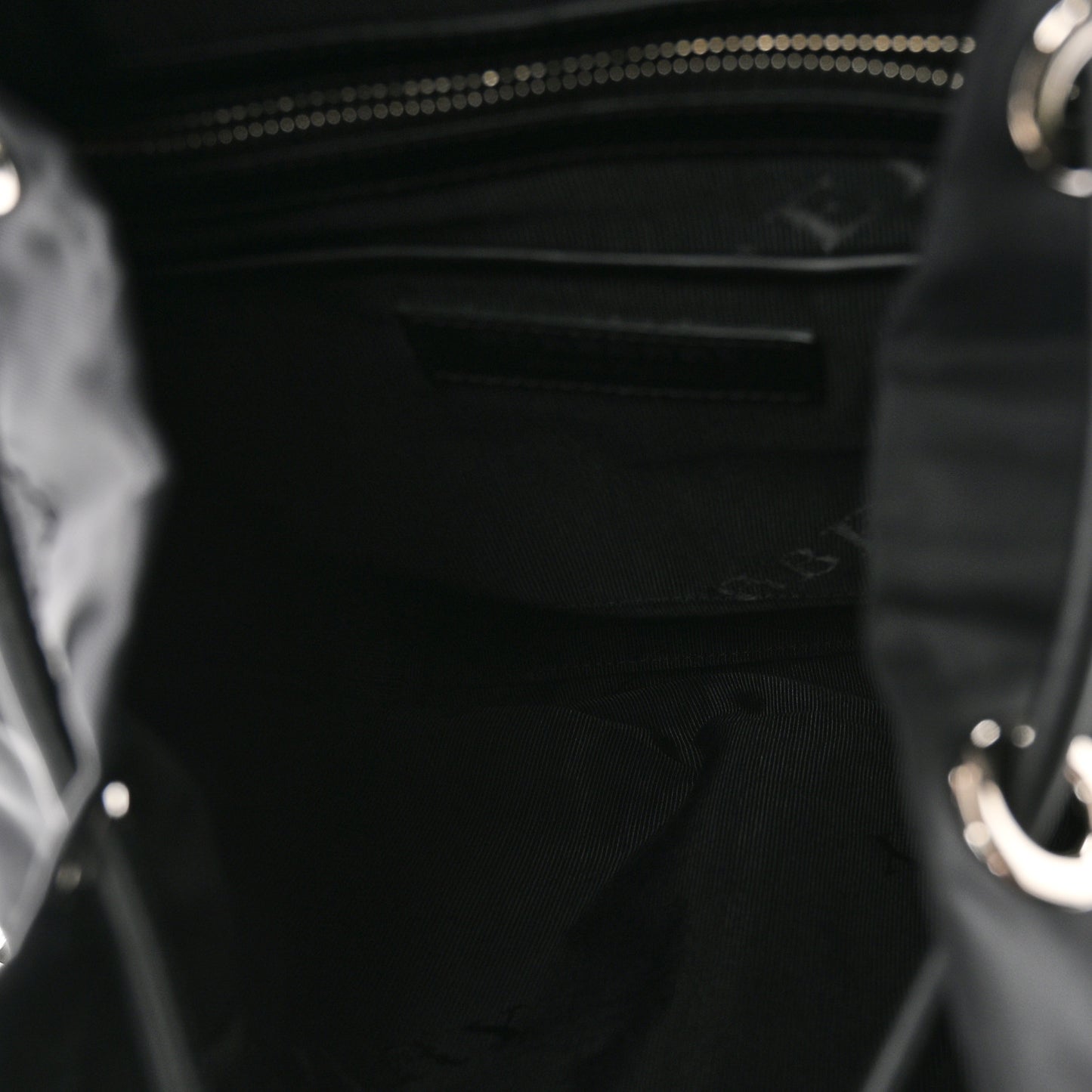 Nylon Medium Crossbody Rucksack Backpack Black