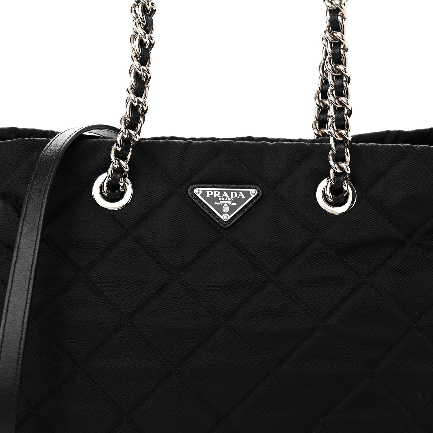 Prada Nylon Tessuto Impuntu Quilted Tote Black 8 of 10