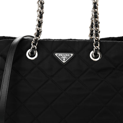 Prada Nylon Tessuto Impuntu Quilted Tote Black 8 of 10