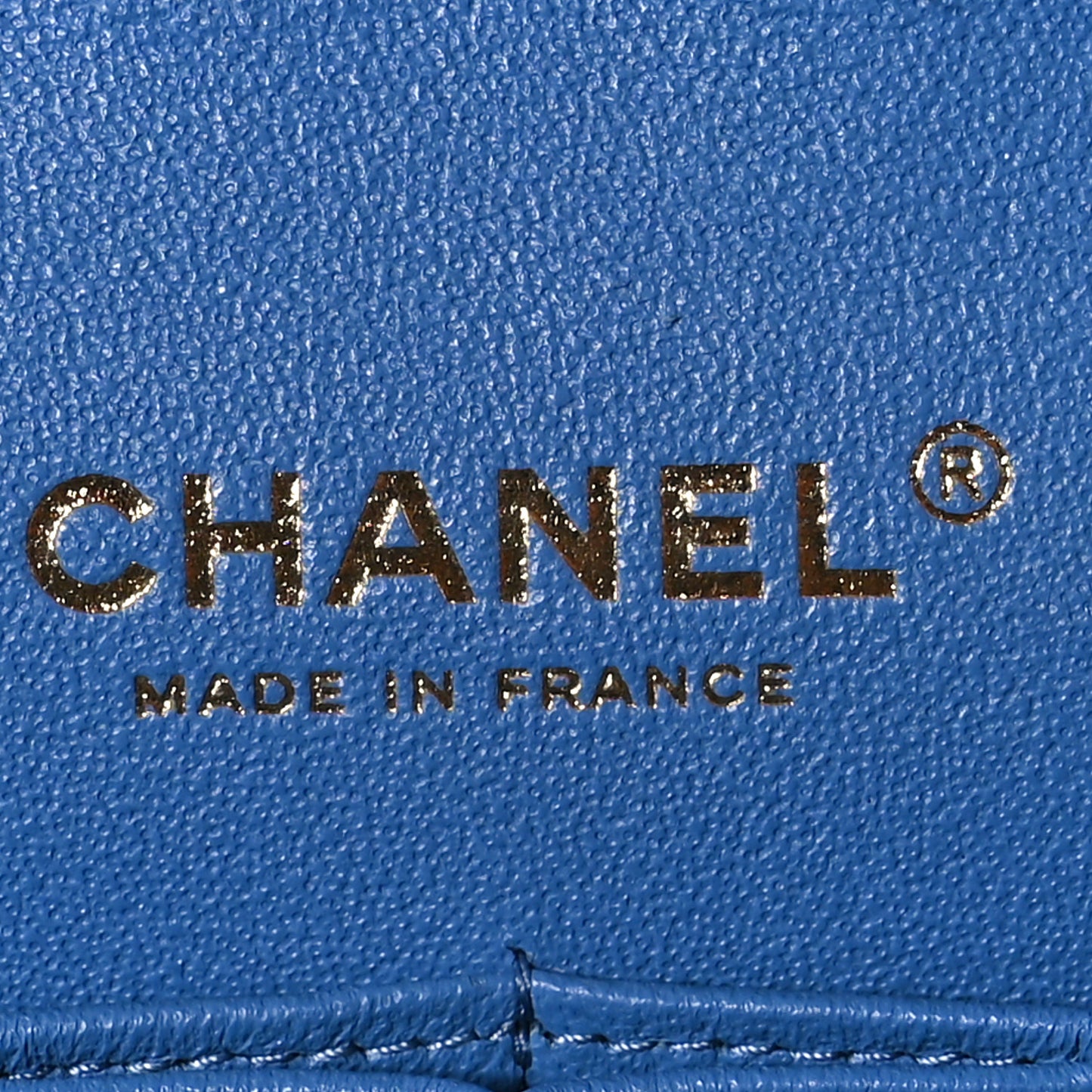 Lambskin Quilted Medium Double Flap Blue