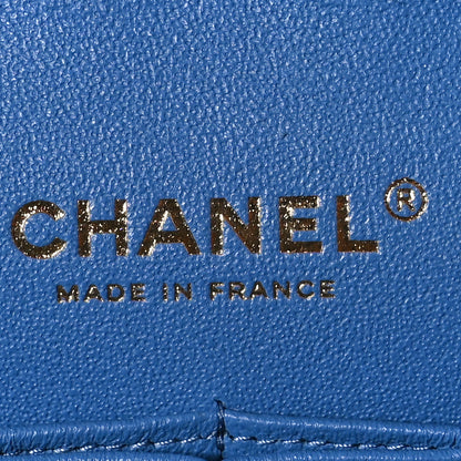 Chanel Lambskin Quilted Medium Double Flap Blue 6 of 11
