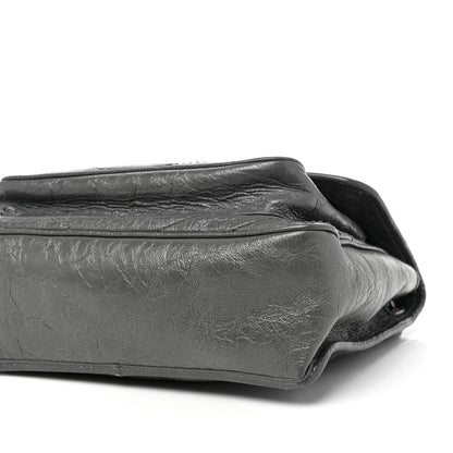 Saint Laurent Crinkled Calfskin Matelasse Monogram Medium Niki Chain Satchel Fog 7 of 13