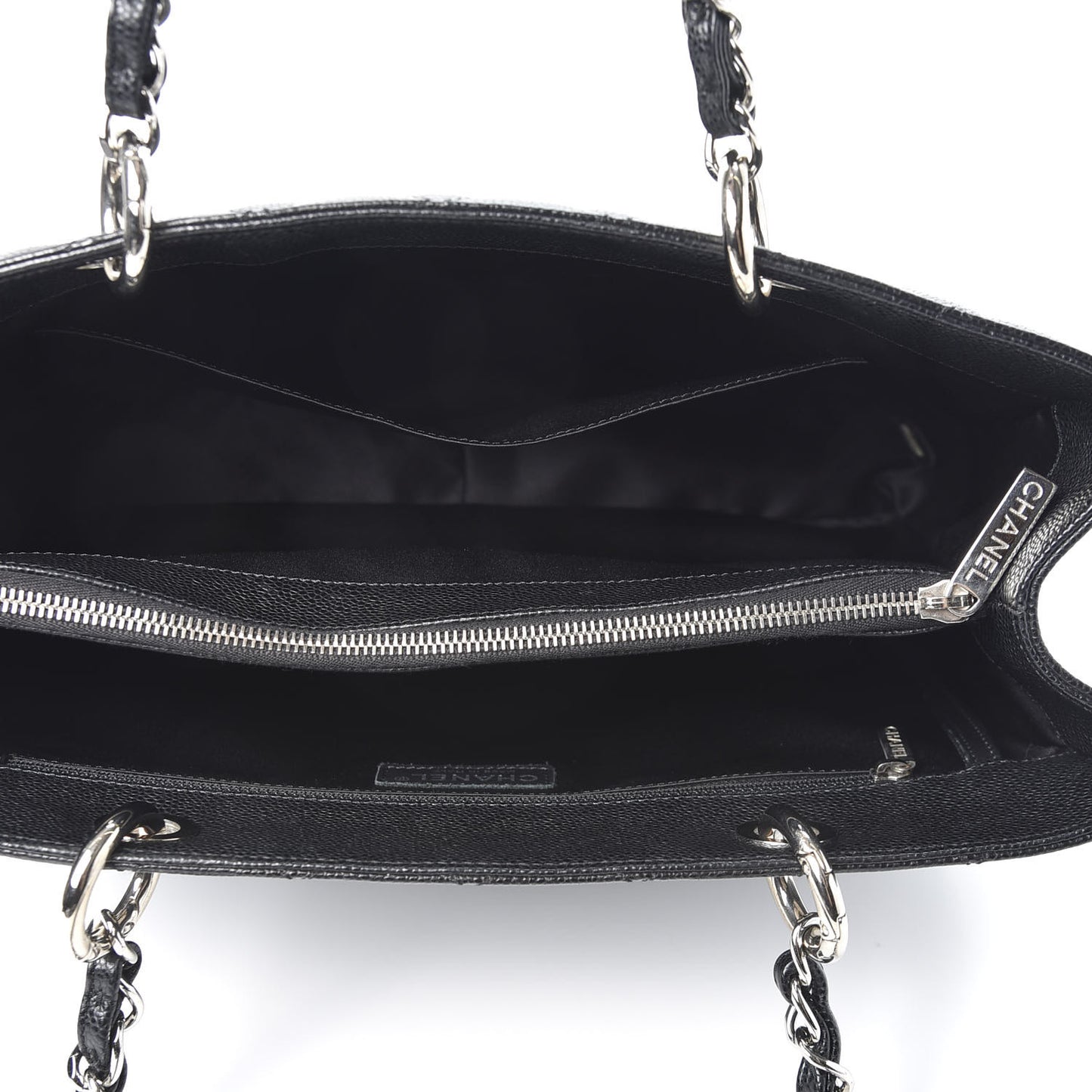 Caviar Quilted Grand Shopping Tote GST Black