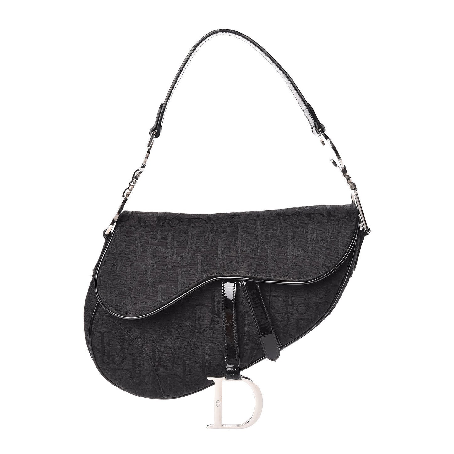Monogram Saddle Bag Black