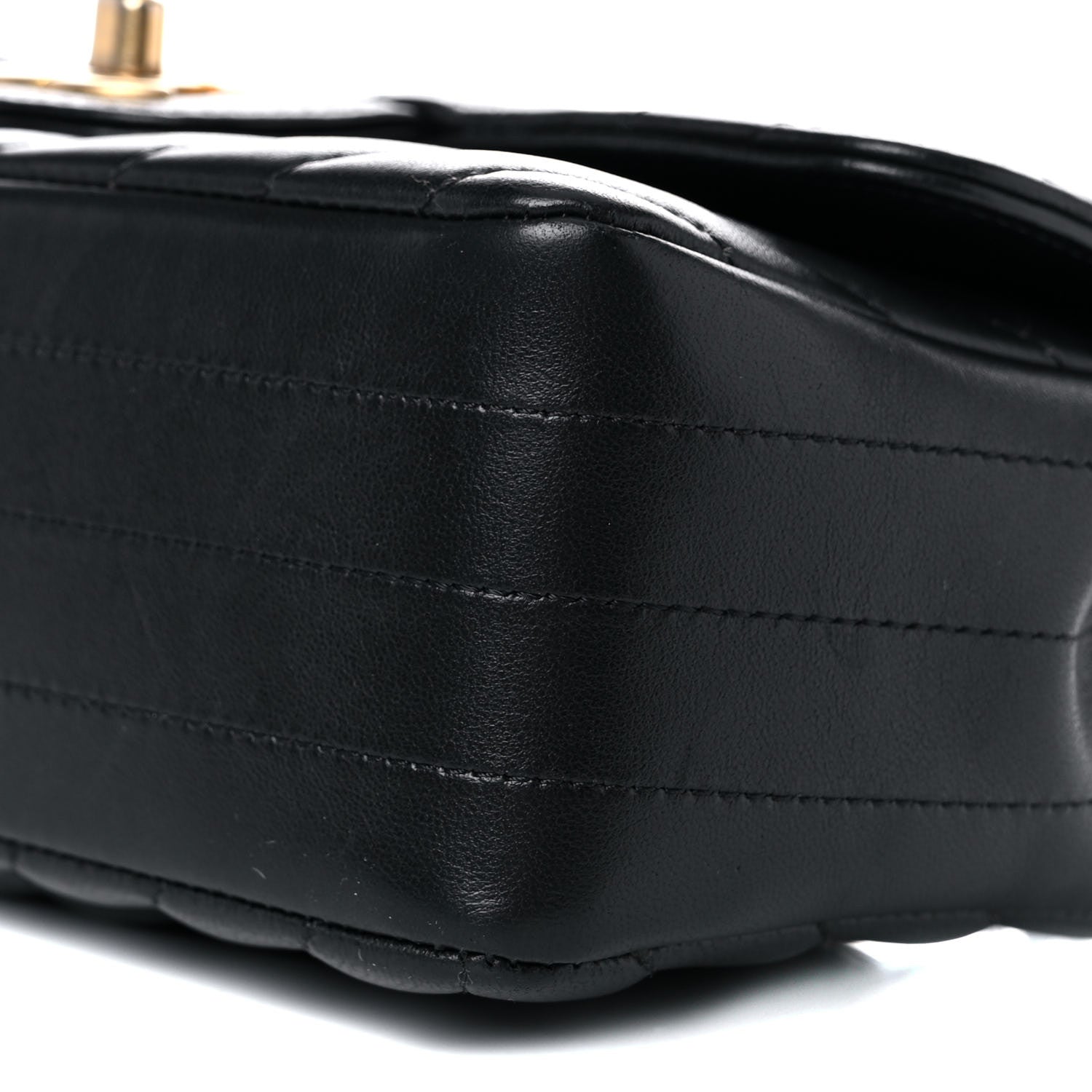 Chanel Lambskin Chevron Quilted Mini Rectangular Flap Black 10 of 16