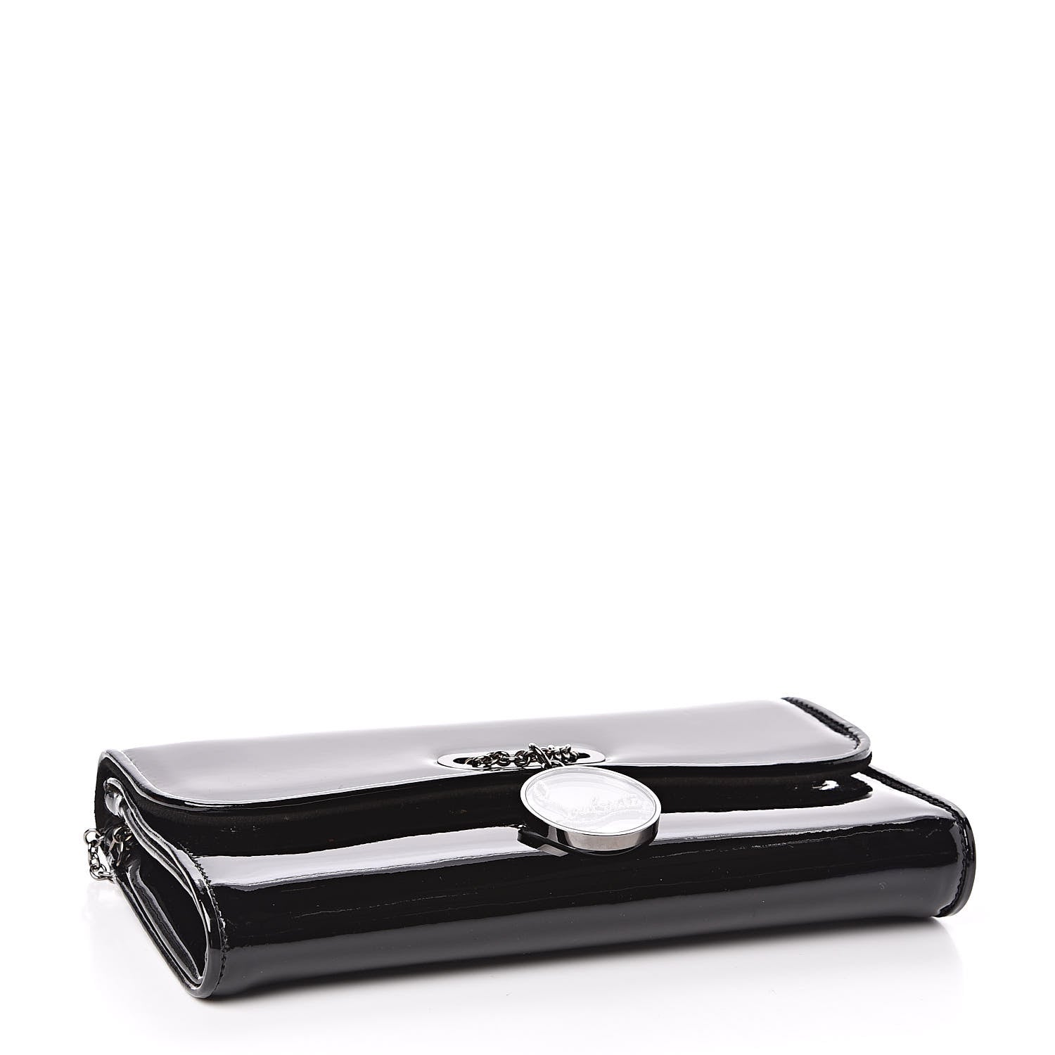 Christian Louboutin Patent Riviera Clutch Black 4 of 9