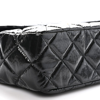 Chanel Shiny Crumpled Calfskin Quilted Large Wavy CC Hobo Black 9 of 10