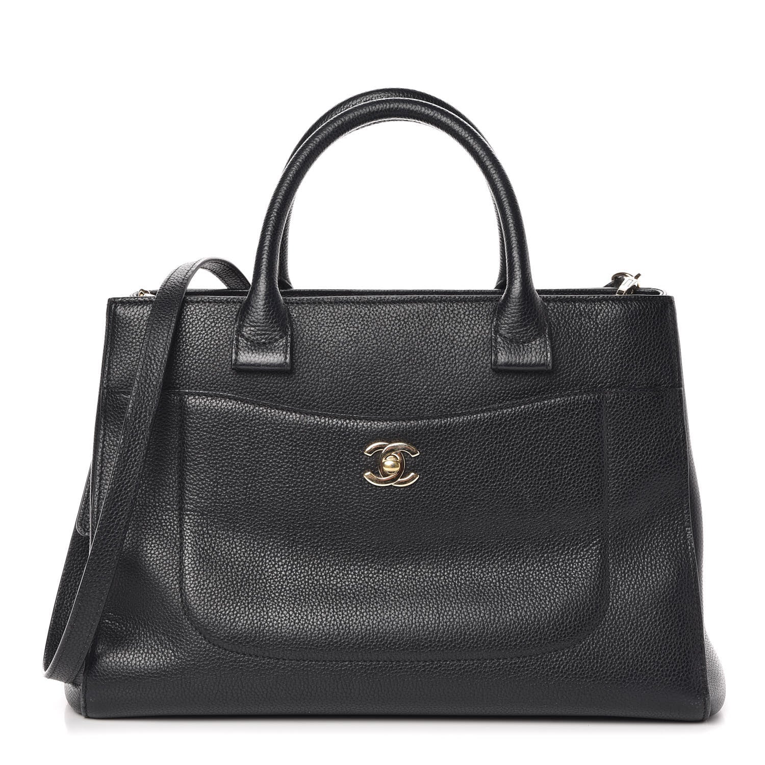 Chanel Grained Calfskin Small Neo Executive Shopper Tote Black 1 of 12