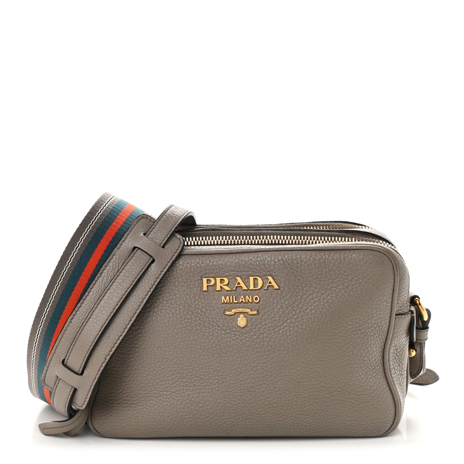 Prada Vitello Daino Medium Double Zip Shoulder Bag Argilla 1 of 15
