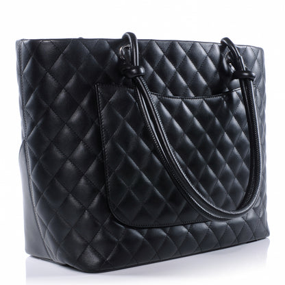 Chanel Calfskin Quilted Large Cambon Tote Black 3 of 9