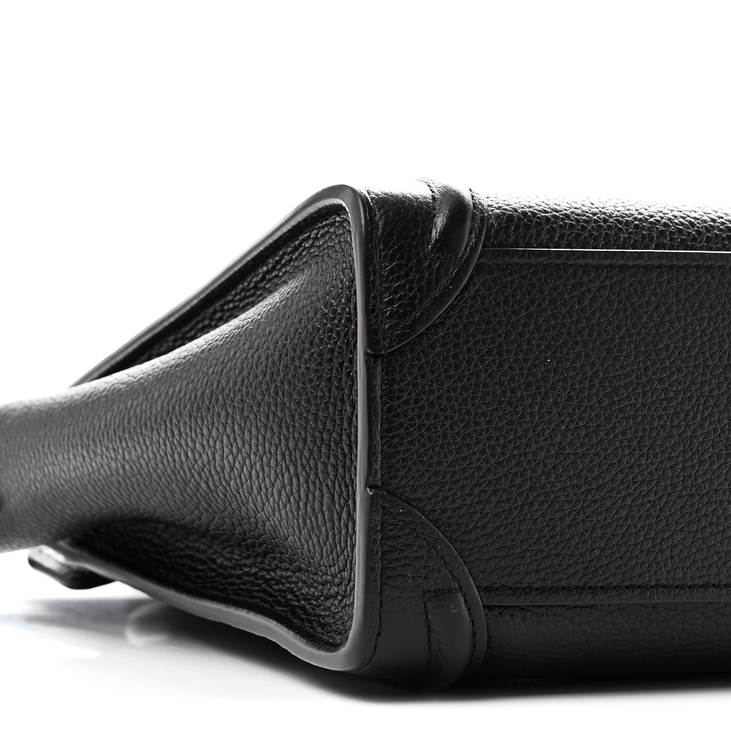 Celine Drummed Calfskin Nano Luggage Black 9 of 10
