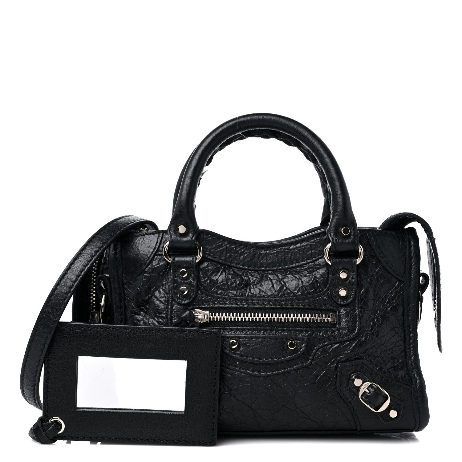 Balenciaga Agneau Classic Silver Hardware Nano City Black 1 of 10