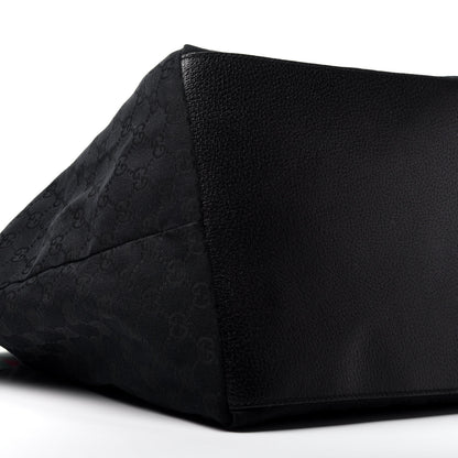 Gucci GG Monogram Large Web Handle Bucket Tote Black 8 of 9