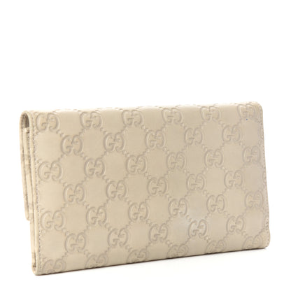 Gucci Guccissima Continental Flap Wallet Off White 3 of 6