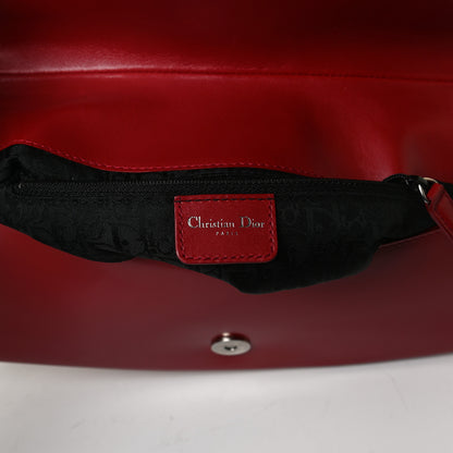 Christian Dior Glazed Calfskin Bondage Clutch Rouge 6 of 15