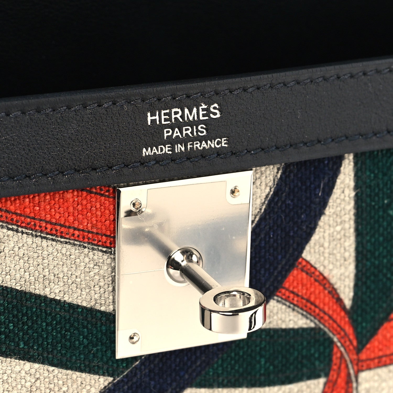 Hermes Swift Toile De Camp Cavalcadour Kelly Sellier 32 Black 6 of 13