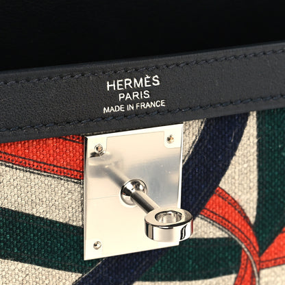 Hermes Swift Toile De Camp Cavalcadour Kelly Sellier 32 Black 6 of 13