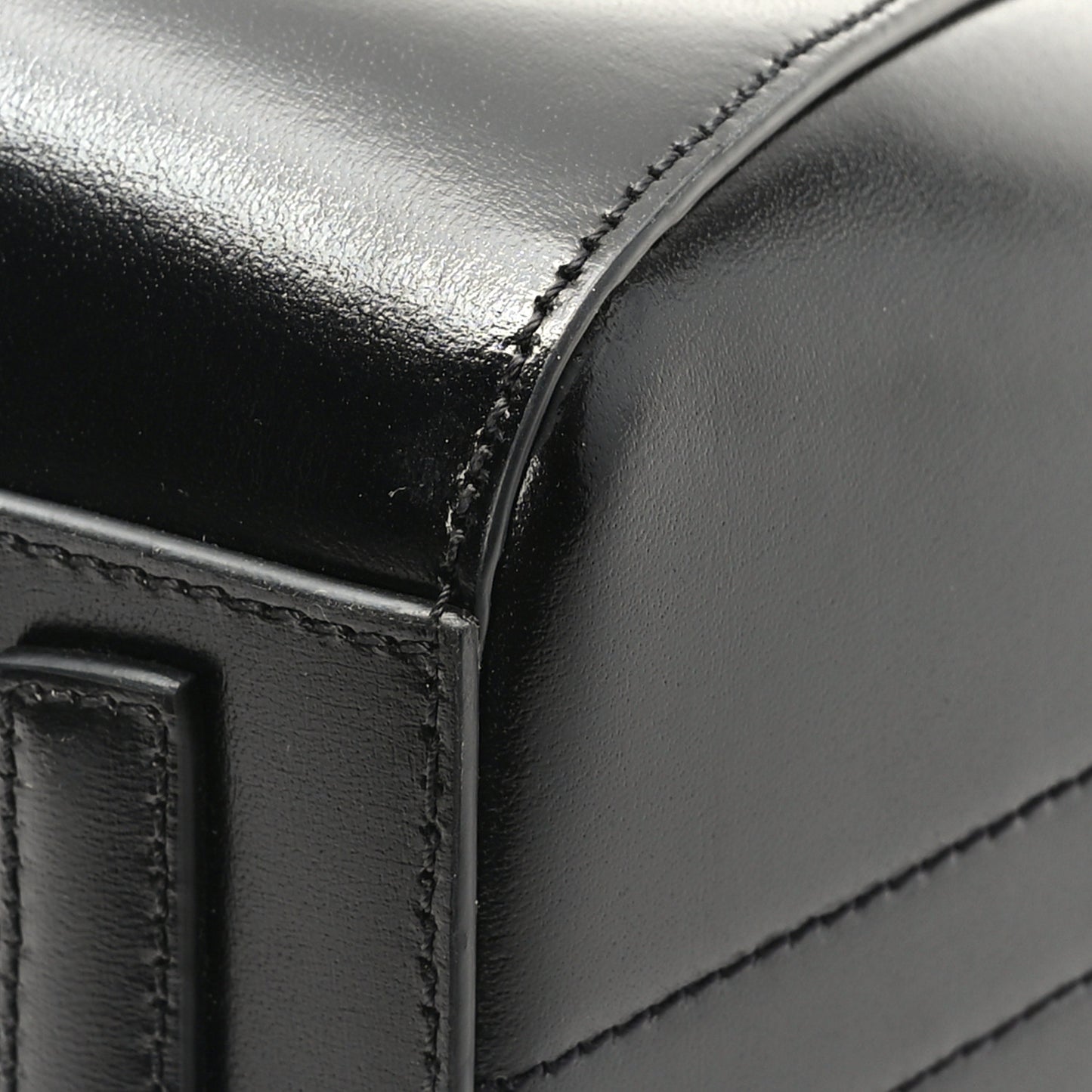 Box Calfskin Mini Lock Antigona Shoulder Bag Black