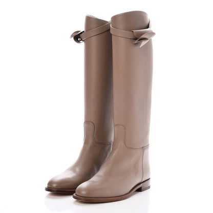 Hermes Swift Kelly Jumping Boots 38.5 Etoupe 3 of 9