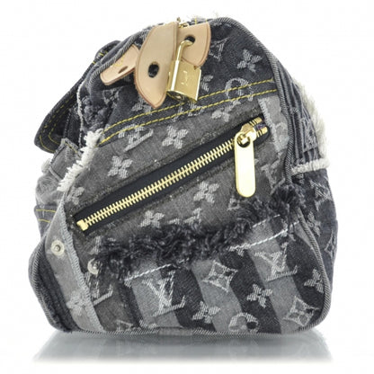 Louis Vuitton Denim Patchwork Speedy Black 4 of 11